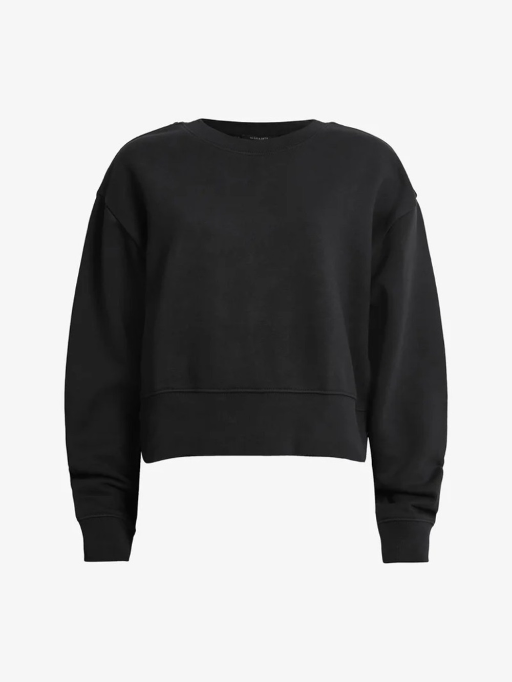 AllSaints - Black Cropped Sweatshirt - Women’s Small